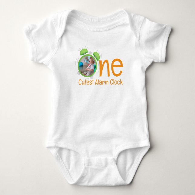 1. GEBURTSTAG BABY SCHLIESSEN CUSTOM-FOTO STRAMPLER (Vorderseite)