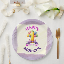 1. Geburtstag Ballon Thema Pappteller