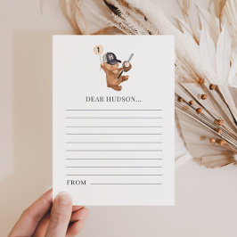 1. Geburtstag Baseballbär - Time Capsule Card Feiertagskarte