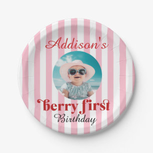 1. Geburtstag Berry-Sweet Geburtstag mit Foto Pappteller