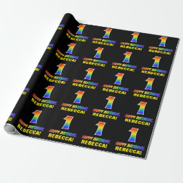 1. Geburtstag: Bold, Fun, Simple, Rainbow 1 Geschenkpapier