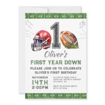1. Geburtstag Boy Football Einladung bearbeitbar
