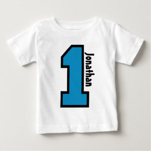 1. Geburtstag Boy Sports Number One Year V007A Baby T-shirt