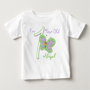1. Geburtstag Butterfly Baby T - Shirt