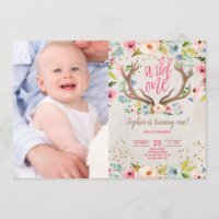 1. Geburtstag der Mädchen Antlers Rustic Wild Ein