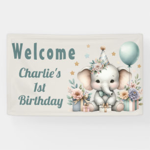 1. Geburtstag des kleinen Elefanten Banner