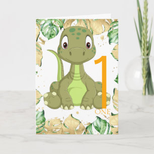 1. Geburtstag Dinosaur Jungle Card Karte