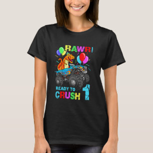 1. Geburtstag Dinosaur Monster Truck Rawr Erster T-Shirt