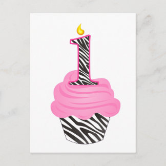 1. Geburtstag Diva Cupcake Postkarte