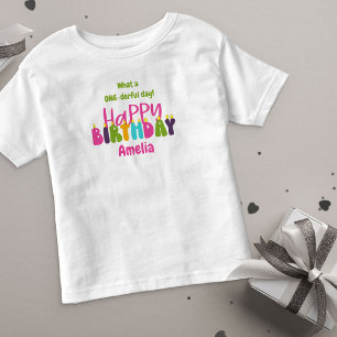 1. Geburtstag Ein-dervoller Tag Bunte Kerzen Kleinkind T-shirt