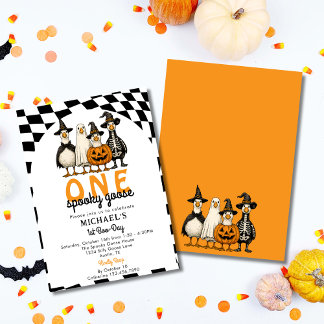 1. Geburtstag: ein leckeres GänseHalloween Einladung