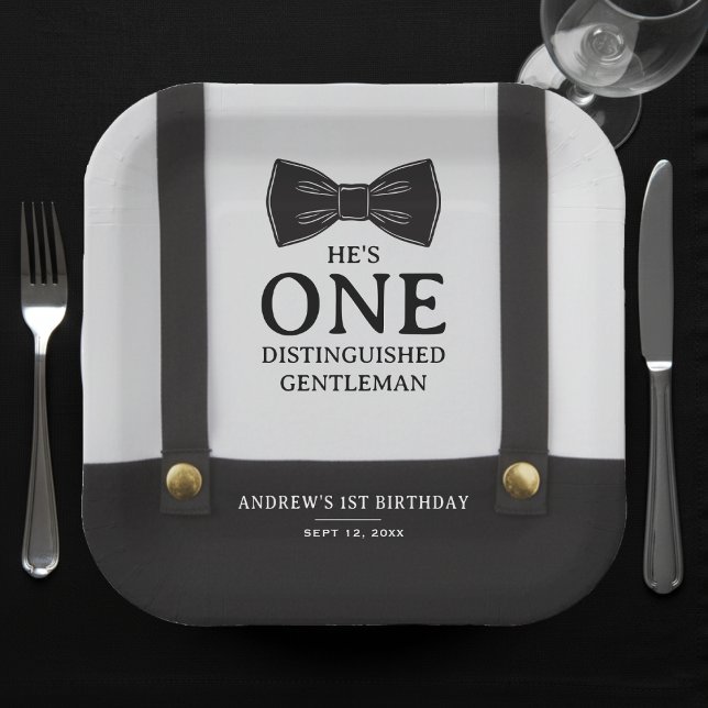 1. Geburtstag eines distinguierten Gentleman Pappteller (Von Creator hochgeladen)