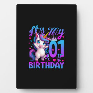 1. Geburtstag Einhorn Es ist mein 1. Geburtstag Ta Fotoplatte