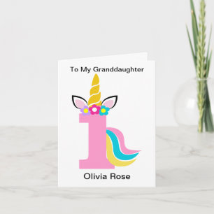 1. Geburtstag Einhorn Rosa Enkeltochter Geburtstag Karte
