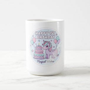 1. Geburtstag Einhorn Tasse