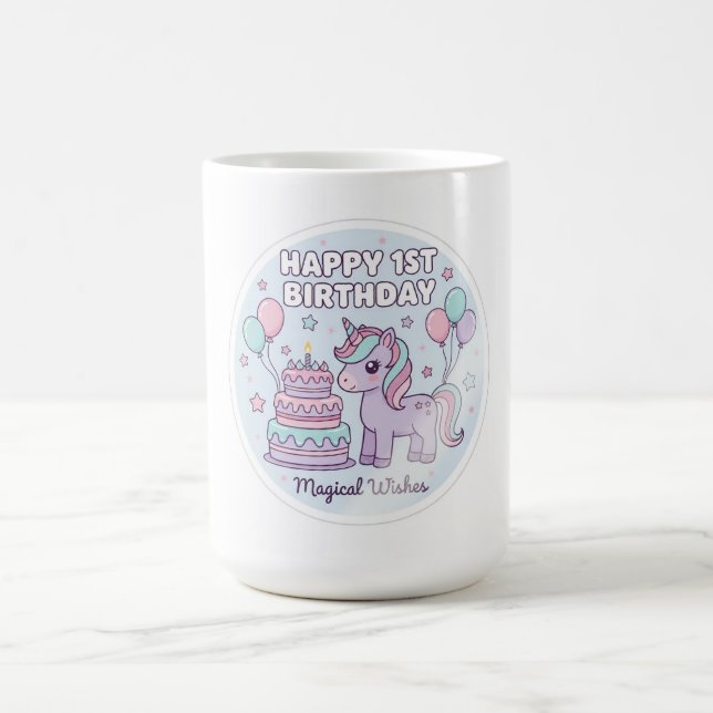 1. Geburtstag Einhorn Tasse (Mittel)