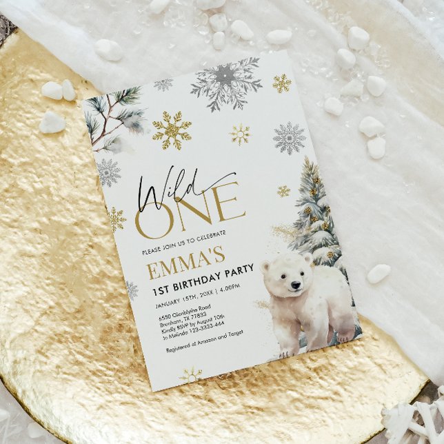 1. Geburtstag Einladungsbär, wild Einladung (Von Creator hochgeladen)