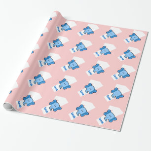1. Geburtstag ELEFANT jähriger kundenspezifischer Geschenkpapier