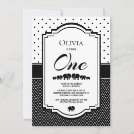 1. Geburtstag-Elefant-Party Einladung