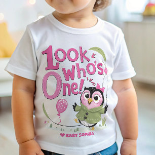 1. Geburtstag Erster Geburtstag Glückliche Eule Baby T-shirt