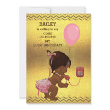 1. Geburtstag Ethnic Girl Ballon Gold Chevrons