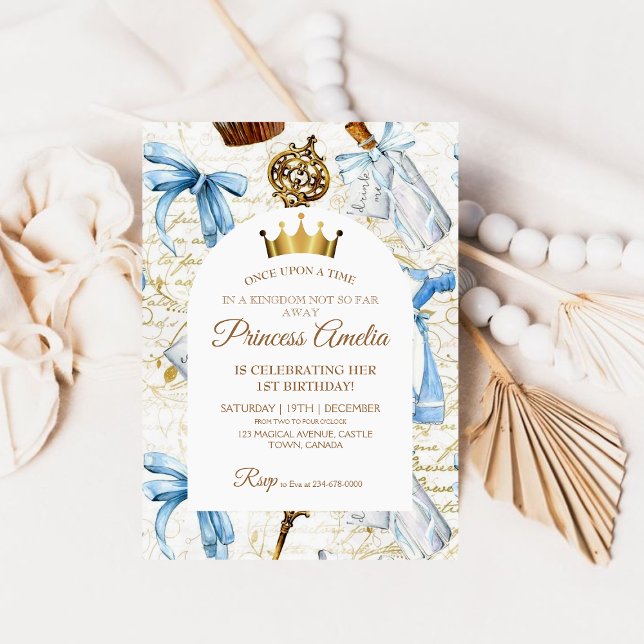 1. Geburtstag Fairy Tale Princess Girly Geburtstag Einladung (Von Creator hochgeladen)