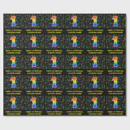 1. Geburtstag: Farbige Musiksymbole, Regenbogen 1 Geschenkpapier
