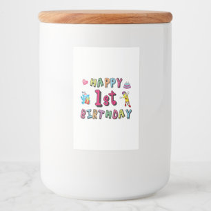 1. Geburtstag für 1 Jahr Kinder B-Tag Lebensmitteletikett