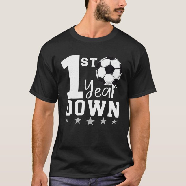1. Geburtstag Fußball-Touchdown Erstes Jahr 1 Yen T-Shirt (Vorderseite)