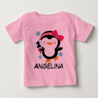 1. Geburtstag Girls Pinguin T - Shirt