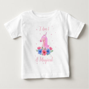 1. Geburtstag Ich bin 1 & Magisches Einhorn T-Shir Baby T-shirt