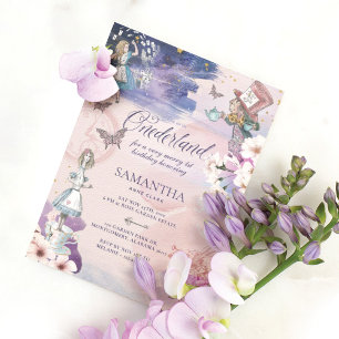 1. Geburtstag in Onederland Magical Wonderland Einladung