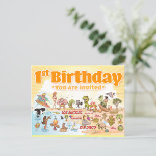 1. Geburtstag in SoCal Postkarte