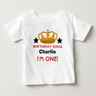 1. Geburtstag Individuelle Name Crown and Stars W0 Baby T-shirt