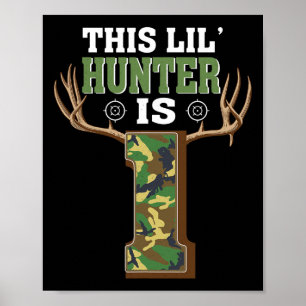 1. Geburtstag Jagd Hirsch 1 Jahr Jäger 1 Poster