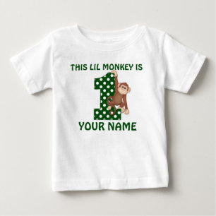 1. Geburtstag Junge Affe Personalisiertes Shirt