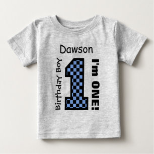 1. Geburtstag Junge KAROS Ein Jahr Individuelle Na Baby T-shirt
