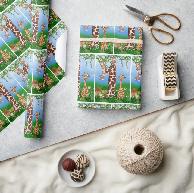 1. Geburtstag Jungle Tiere Geschenkpapier (Kunsthandwerk)