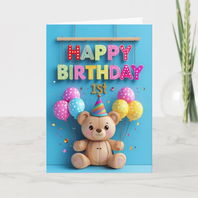 1. Geburtstag Karte (Vorderseite)