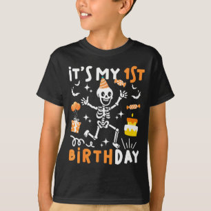 1. Geburtstag Kinder lustiger Skelett 1. Geburtsta T-Shirt