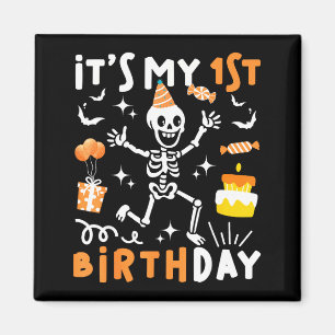 1. Geburtstag Kinder lustiges Skelett 1. Geburtsta Magnet