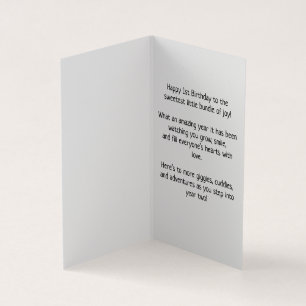 1. Geburtstag - Kinderkarte