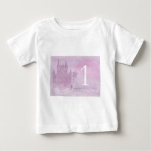 1. Geburtstag Lila Schloss Magisch Baby T-shirt