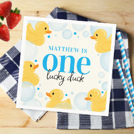 1. Geburtstag Lucky Duck Boy's Blue Party Serviette
