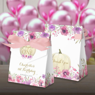 1. Geburtstag Mädchen Kleiner Kürbis Rosa Blumen Geschenkschachtel