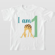 1. Geburtstag Moderne Minimalgelbe Giraffe