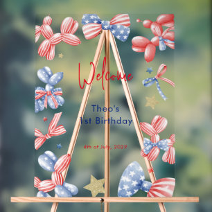 1. Geburtstag Niedlicher Ballon 4. Juli Party Will Acrylschild