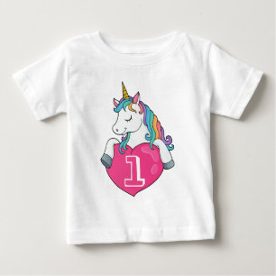 1. Geburtstag Niedliches Einhorn Geburtstagsgesche Baby T-shirt