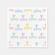 1. Geburtstag Papier Servietten, Erste Geburtstags