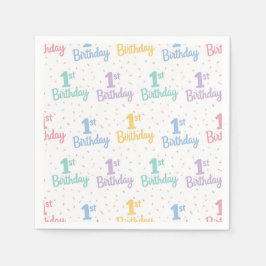1. Geburtstag Papier Servietten, Erste Geburtstags Serviette